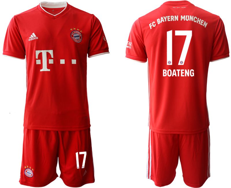 Men 2020-2021 club Bayern Munich home #17 red Soccer Jerseys->bayern munich jersey->Soccer Club Jersey